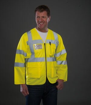 Yoko Hi-Vis Long Sleeve Waistcoat